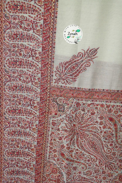Zynah Pure Silk Kani Jamawar Saree with Grand Pallu & Border; Custom Stitched/Ready-made Blouse, Fall, Petticoat; Shipping available USA, Worldwide