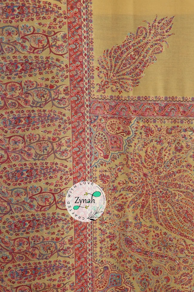 Zynah Pure Silk Jamawar Kani Saree with Grand Pallu; Custom Stitched/Ready-made Blouse, Fall, Petticoat; Shipping available USA, Worldwide