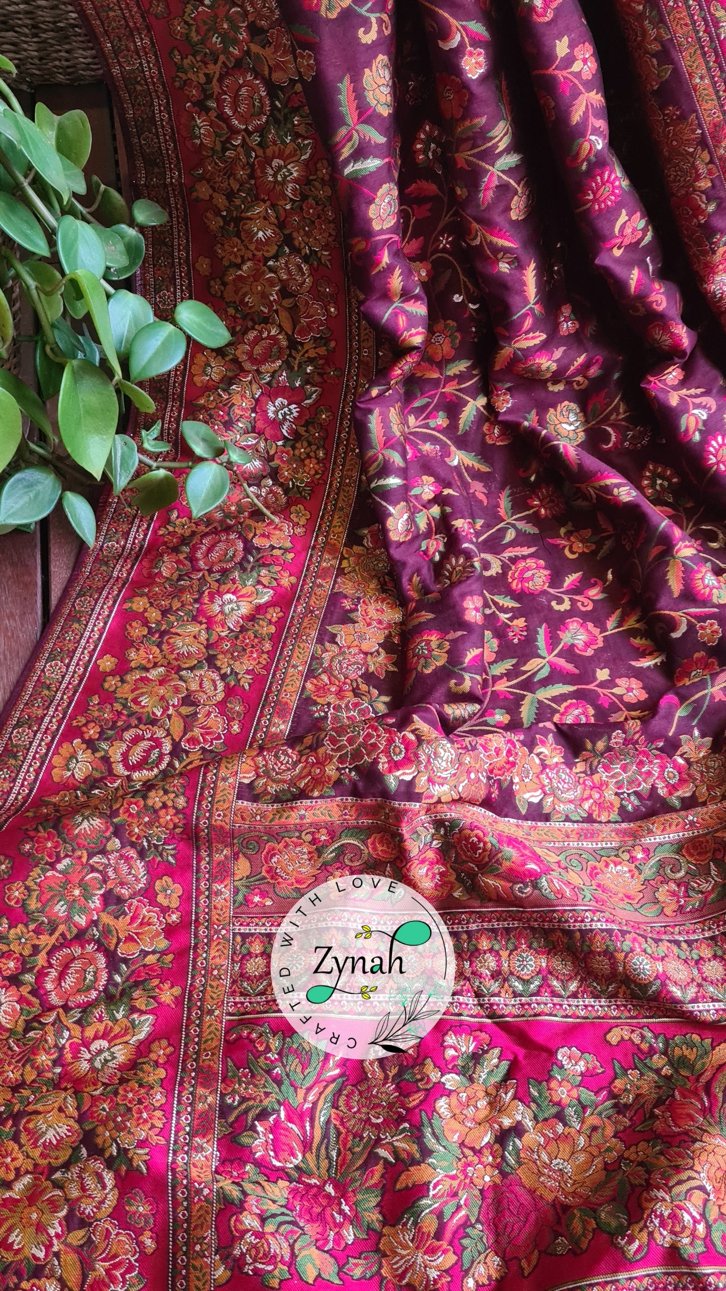 Zynah Pure Kani Silk Cotton Saree with Grand Pallu; Custom Stitched/Ready-made Blouse, Fall, Petticoat; Shipping available USA, Worldwide