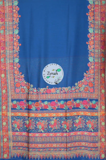 Zynah Pure Silk Kani Jamawar Saree with Grand Pallu & Border; Custom Stitched/Ready-made Blouse, Fall, Petticoat; Shipping available USA, Worldwide
