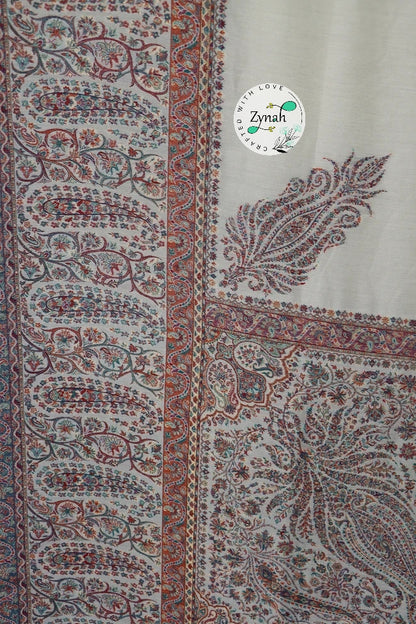 Zynah Pure Silk Kani Jamawar Saree with Grand Pallu & Border; Custom Stitched/Ready-made Blouse, Fall, Petticoat; Shipping available USA, Worldwide