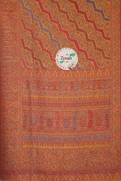 Zynah Pure Silk Kani Jamawar Saree with Grand Pallu & Border; Custom Stitched/Ready-made Blouse, Fall, Petticoat; Shipping available USA, Worldwide