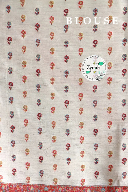 Zynah Pure Silk Kani Jamawar Saree with Grand Pallu & Border; Custom Stitched/Ready-made Blouse, Fall, Petticoat; Shipping available USA, Worldwide
