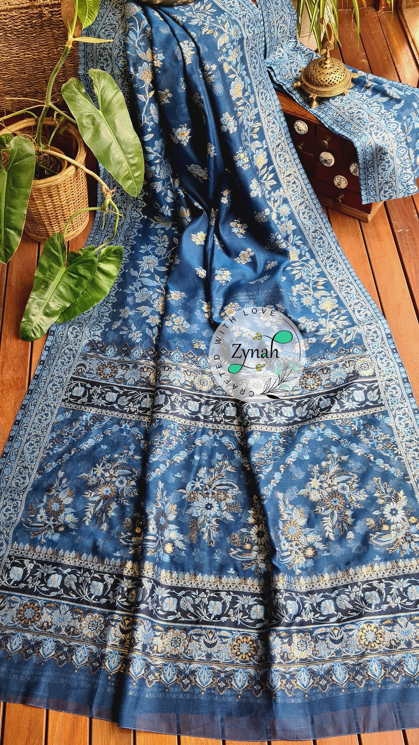 Zynah Pure Raw Silk Kani Saree with Grand Pallu; Custom Stitched/Ready-made Blouse, Fall, Petticoat; Shipping available USA, Worldwide
