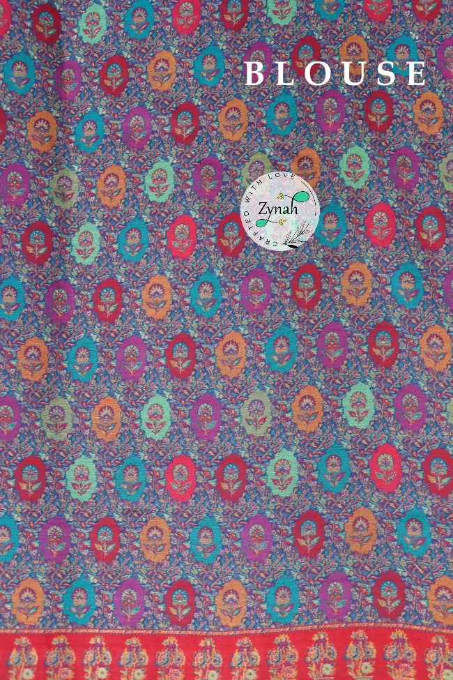 Zynah Pure Silk Kani Jamawar Saree with Butis Body, Grand Pallu & Border; Custom Stitched/Ready-made Blouse, Fall, Petticoat; Shipping available USA, Worldwide