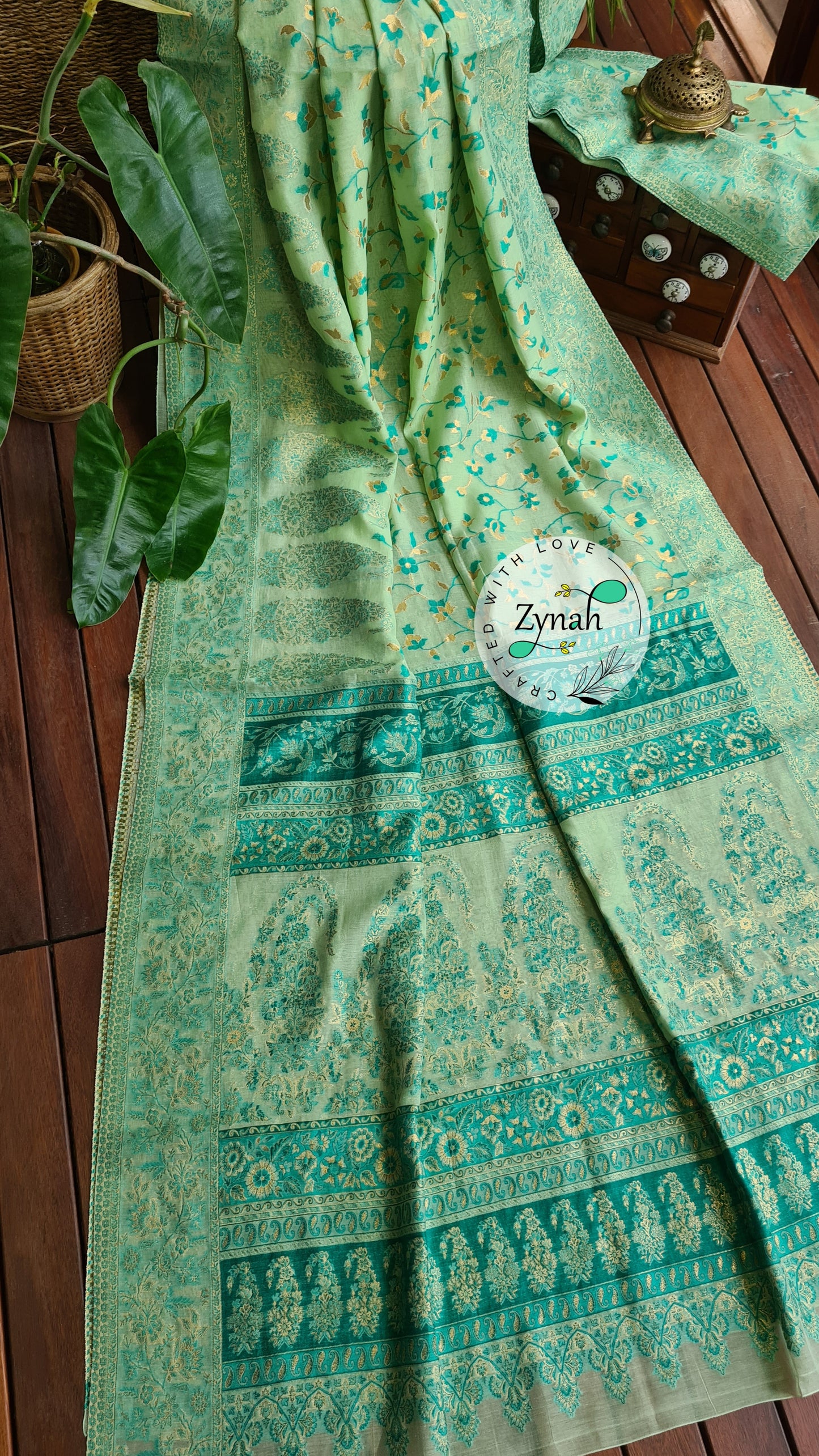 Zynah Pure Raw Silk Kani Saree with Grand Pallu; Custom Stitched/Ready-made Blouse, Fall, Petticoat; Shipping available USA, Worldwide