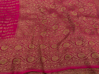 Zynah Pure Handloom Banarasi Woven Khaddi Georgette Saree with Antique Zari Weave; Custom Stitched/Ready-made Blouse, Fall, Petticoat; Shipping available USA, Worldwide