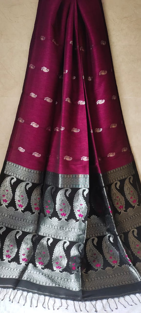 Zynah Organic Pure Linen(120c) Jamdani Saree; Custom Stitched/Ready-made Blouse, Fall, Petticoat; Shipping available USA, Worldwide