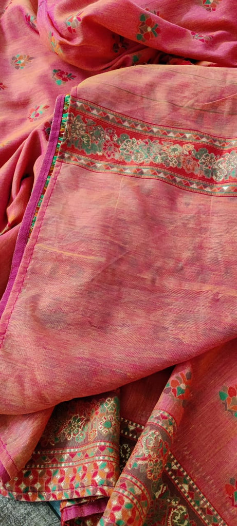 Zynah Pure Kani Silk Cotton Saree; Custom Stitched/Ready-made Blouse, Fall, Petticoat; Shipping available USA, Worldwide