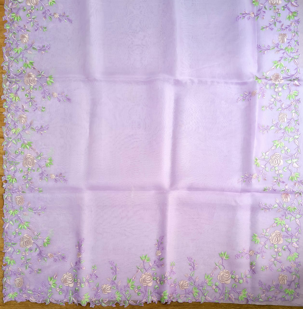 Zynah Pure Organza Saree with Cutwork & Embroidery; Custom Stitched/Ready-made Blouse, Fall, Petticoat; Shipping available USA, Worldwide