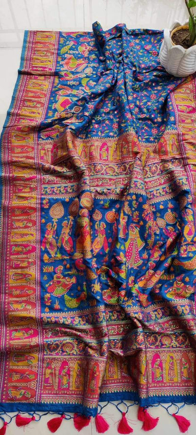 Zynah Pure Kani Silk Cotton Saree with Vibrant Colour Weave; Custom Stitched/Ready-made Blouse, Fall, Petticoat; Shipping available USA, Worldwide