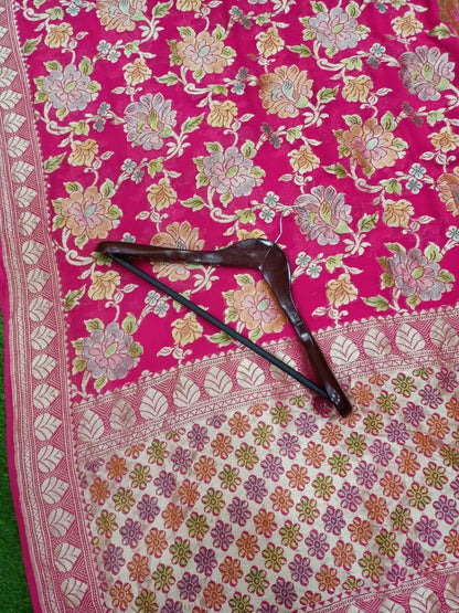 Zynah Pure Khaddi Georgette Saree with Handbrush Dye; Custom Stitched/Ready-made Blouse, Fall, Petticoat; Shipping available USA, Worldwide
