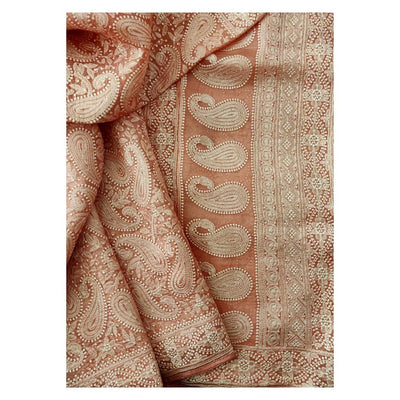 Zynah Pure organza Silk Saree with Chikankari Embroidery; Custom Stitched/Ready-made Blouse, Fall, Petticoat; Shipping available USA, Worldwide