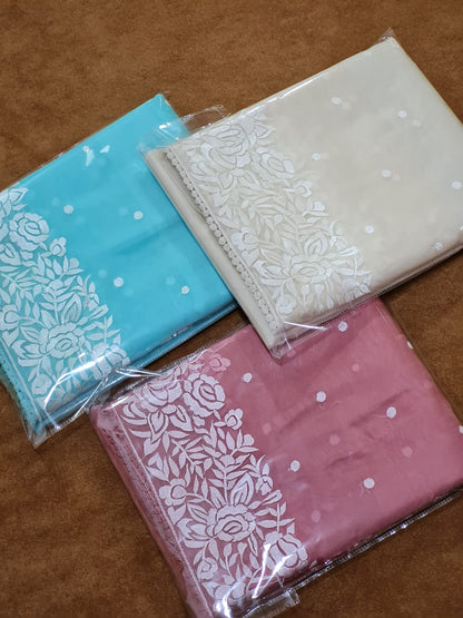 Zynah Pure Organza Handcrafted Saree with Parsi Inspired Embroidery & Crochet Lace; Custom Stitched/Ready-made Blouse, Fall, Petticoat; Shipping available USA, Worldwide