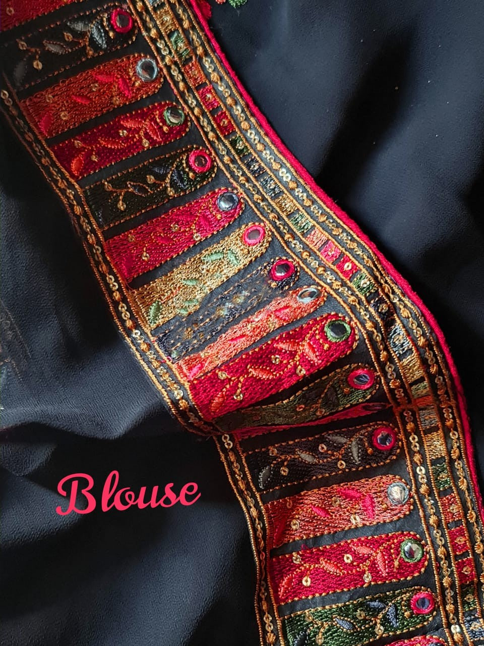 Zynah Pure Georgette Saree with Sabyasachi Inspiration & Resham Embroidery Work; Custom Stitched/Ready-made Blouse, Fall, Petticoat; Shipping available USA, Worldwide