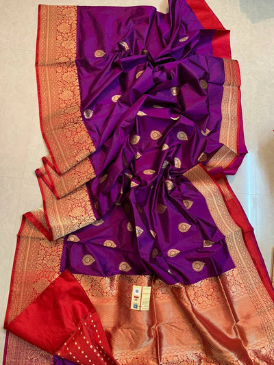 Zynah Pure Banarasi Handwoven Katan Silk Saree; Custom Stitched/Ready-made Blouse, Fall, Petticoat; Shipping available USA, Worldwide